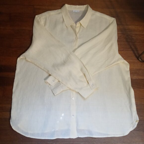 J. Jill Tops - J. JILL love linen button front shirt in sunlight (XL)